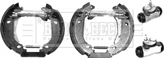 Borg & Beck BBS1058K - Комплект тормозных колодок, барабанные autodif.ru