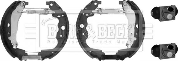 Borg & Beck BBS1147K - Комплект тормозных колодок, барабанные autodif.ru