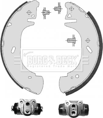 Borg & Beck BBS1121K - Комплект тормозных колодок, барабанные autodif.ru