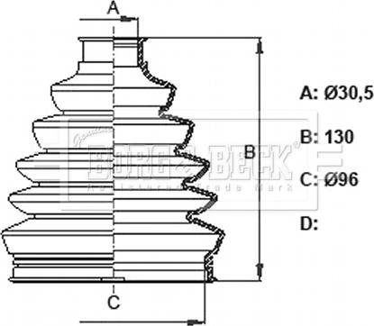 Borg & Beck BCB6332 - Пыльник, приводной вал autodif.ru