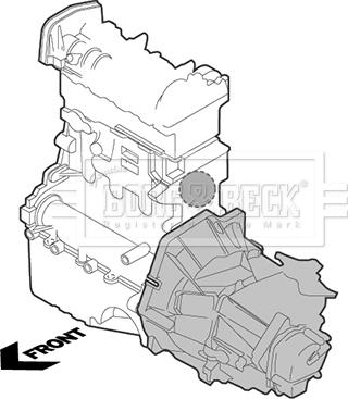 Borg & Beck BEM4248 - Подушка, опора, подвеска двигателя autodif.ru