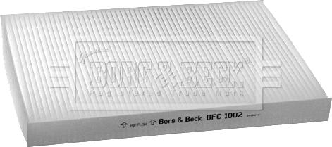 Borg & Beck BFC1002 - Фильтр воздуха в салоне autodif.ru