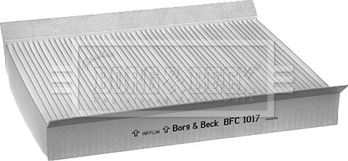 Borg & Beck BFC1017 - Фильтр воздуха в салоне autodif.ru
