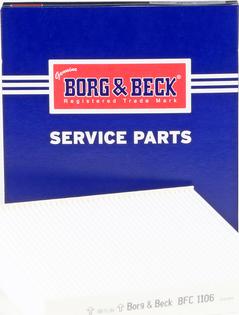 Borg & Beck BFC1106 - Фильтр воздуха в салоне autodif.ru