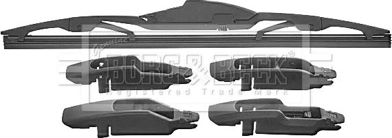 Borg & Beck BW12R.10 - Щетка стеклоочистителя autodif.ru