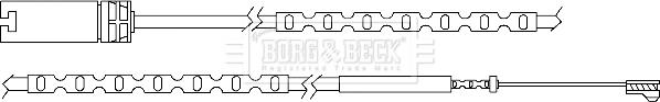 Borg & Beck BWL3055 - Сигнализатор, износ тормозных колодок autodif.ru