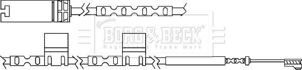 Borg & Beck BWL3053 - Сигнализатор, износ тормозных колодок autodif.ru