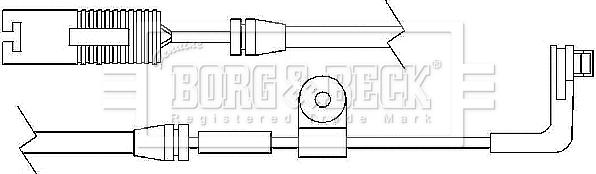 Borg & Beck BWL3017 - Сигнализатор, износ тормозных колодок autodif.ru