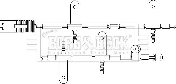 Borg & Beck BWL3039 - Сигнализатор, износ тормозных колодок autodif.ru