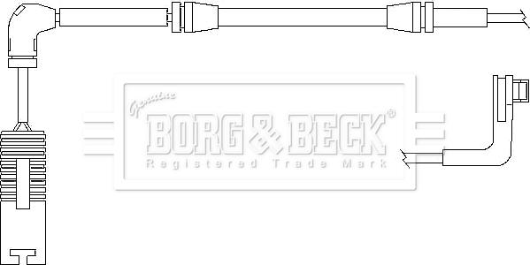 Borg & Beck BWL3025 - Сигнализатор, износ тормозных колодок autodif.ru