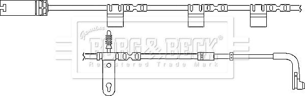 Borg & Beck BWL3028 - Сигнализатор, износ тормозных колодок autodif.ru