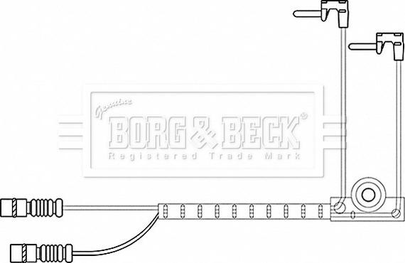 Borg & Beck BWL3197 - Сигнализатор, износ тормозных колодок autodif.ru