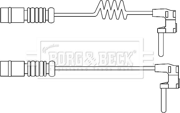 Borg & Beck BWL3103 - Сигнализатор, износ тормозных колодок autodif.ru