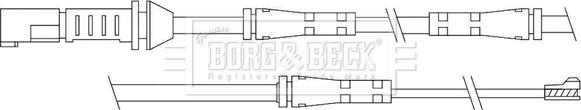 Borg & Beck BWL3110 - Сигнализатор, износ тормозных колодок autodif.ru