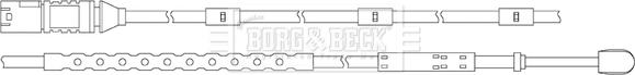 Borg & Beck BWL3111 - Сигнализатор, износ тормозных колодок autodif.ru