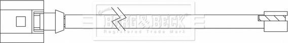 Borg & Beck BWL3171 - Сигнализатор, износ тормозных колодок autodif.ru