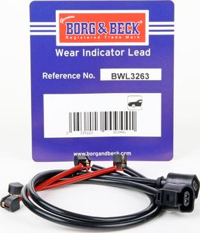 Borg & Beck BWL3263 - Сигнализатор, износ тормозных колодок autodif.ru