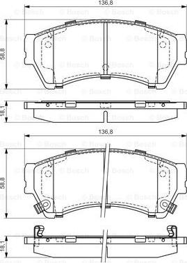 BOSCH 0 986 494 221 - Колодки тормозные дисковые /комплект 4 шт/ autodif.ru