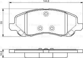 BOSCH 0 986 495 170 - Тормозные колодки, дисковые, комплект autodif.ru