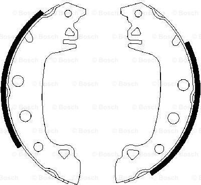 BOSCH 0 986 487 541 - Комплект тормозных колодок, барабанные autodif.ru