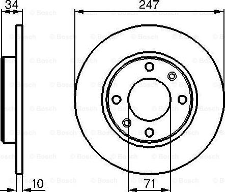 BOSCH 0 986 478 359 - Тормозной диск autodif.ru