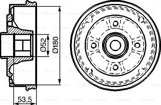 BOSCH 0 986 477 112 - Тормозной барабан autodif.ru