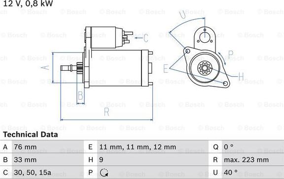 BOSCH 0 986 012 600 - Стартер autodif.ru