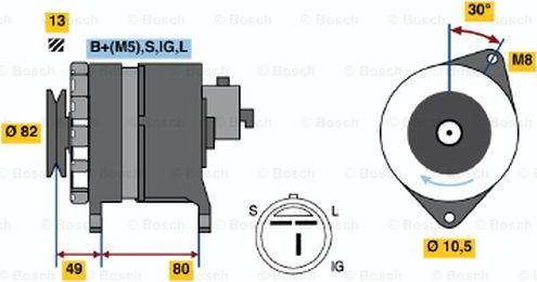 BOSCH 0 986 038 491 - Генератор autodif.ru