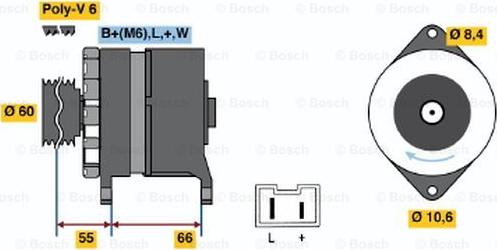 BOSCH 0 986 037 311 - Генератор autodif.ru