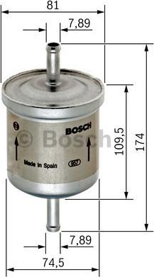 BOSCH 0 450 905 318 - Фильтр топливный для а/м ГАЗ 3302 дв. 405 Е3, 4216, А-274 (быстросъем) BOSCH autodif.ru