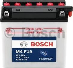 BOSCH 0 092 M4F 190 - Стартерная аккумуляторная батарея, АКБ autodif.ru
