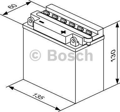 BOSCH 0 092 M4F 190 - Аккумулятор для мототехники BOSCH MOBA FP M4F 12V 6AH 40A (12N5.5-3B) 136x61x131mm 2.39kg autodif.ru