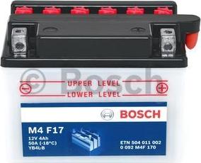 BOSCH 0 092 M4F 170 - Стартерная аккумуляторная батарея, АКБ autodif.ru