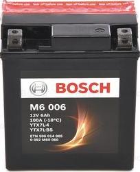 BOSCH 0 092 M60 060 - Стартерная аккумуляторная батарея, АКБ autodif.ru