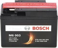 BOSCH 0 092 M60 030 - Стартерная аккумуляторная батарея, АКБ autodif.ru