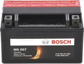 BOSCH 0 092 M60 070 - Стартерная аккумуляторная батарея, АКБ autodif.ru