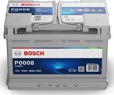 BOSCH 0 092 P00 080 - Стартерная аккумуляторная батарея, АКБ autodif.ru