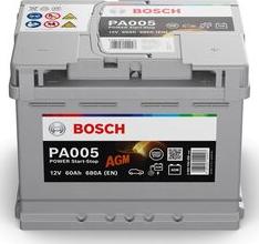 BOSCH 0 092 PA0 050 - Стартерная аккумуляторная батарея, АКБ autodif.ru