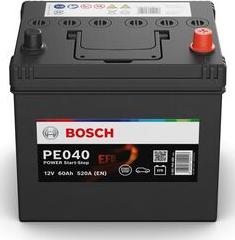 BOSCH 0 092 PE0 400 - Стартерная аккумуляторная батарея, АКБ autodif.ru