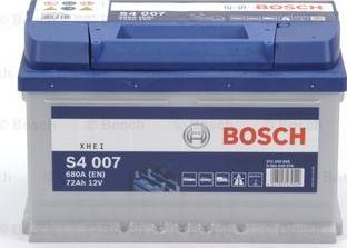 BOSCH 0 092 S40 070 - Аккумуляторная батарея BOSCH 72 А/ч 175x278x175 12v Обратная полярность 680A autodif.ru