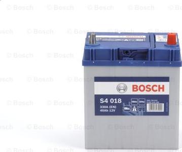 BOSCH 0 092 S40 180 - Аккумуляторная батарея S4 Silver, 12в 40а/ч 330А п.т., о.п., яп. кл. autodif.ru