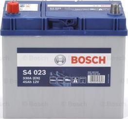 BOSCH 0 092 S40 230 - Аккумулятор BOSCH S4 SILVER 12V 45AH 330A ETN 1(L+) B00 238x129x227mm 11.68kg autodif.ru