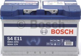 BOSCH 0 092 S4E 111 - Стартерная аккумуляторная батарея, АКБ autodif.ru