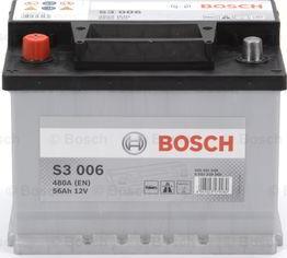 BOSCH 0 092 S30 060 - Аккумулятор BOSCH 480A Прямая полярность 56 А/ч 242x175x190 autodif.ru