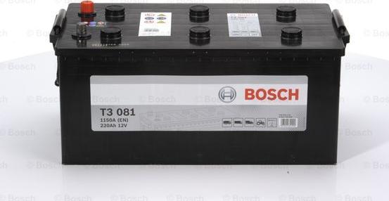 BOSCH 0 092 T30 810 - Аккумулятор 220Аh / 1150 А / 12V T3 Размеры (518x276x242) Heavy Duty ( серия T3 - good БЕЗ СКИДОК autodif.ru