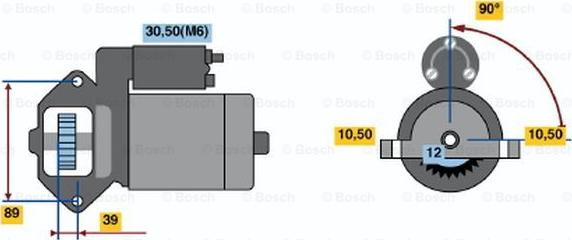 BOSCH 0 001 109 304 - Стартер autodif.ru