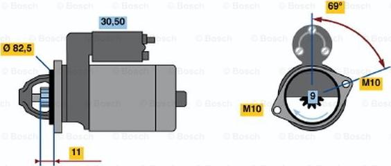 BOSCH 0 001 108 123 - Стартер autodif.ru