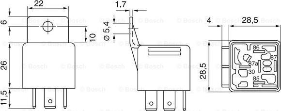 BOSCH 0 332 209 138 - Реле VW Crafter (06-13) включения вентилятора BOSCH autodif.ru