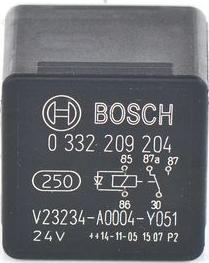 BOSCH 0 332 209 204 - реле универс.,24V, 5 контактов , диодн защита,/ BOSCH autodif.ru