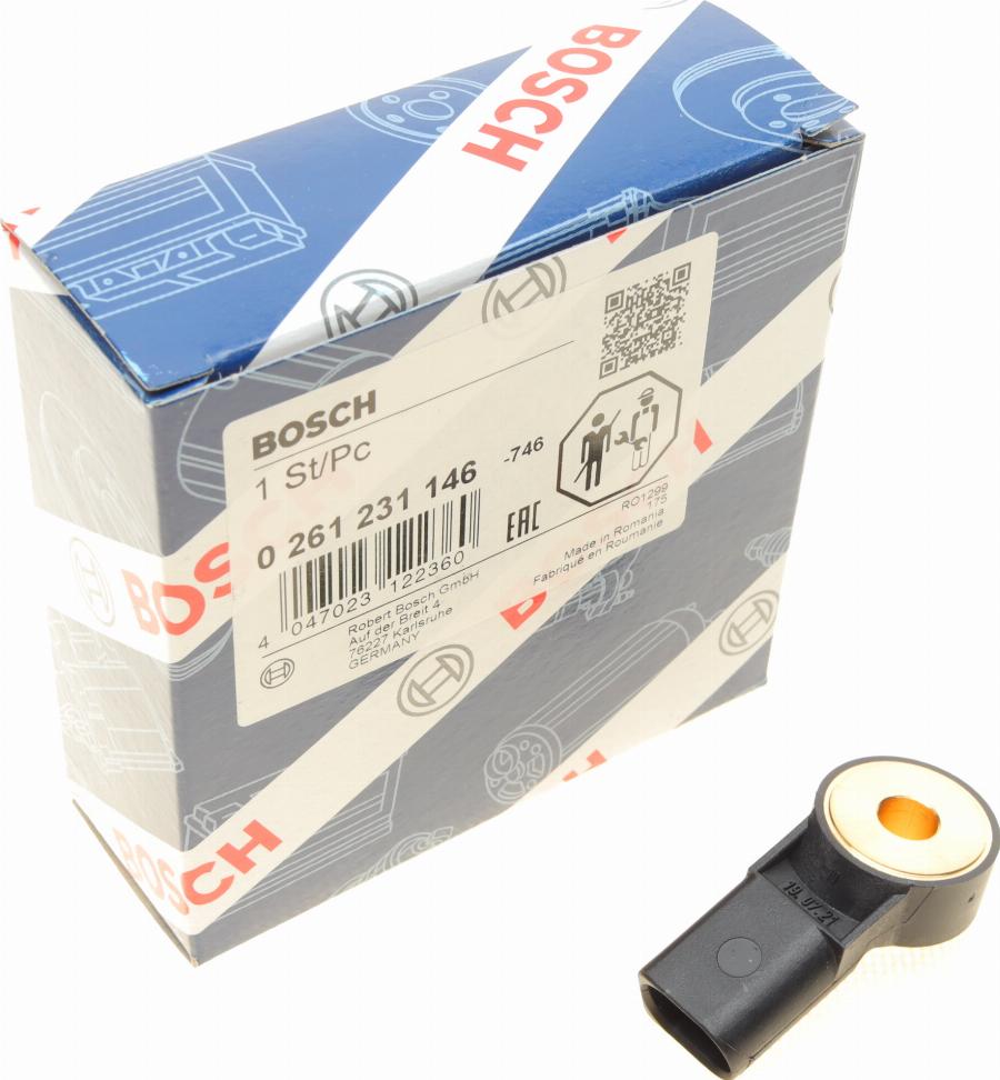 BOSCH 0 261 231 146 - Датчик детонации autodif.ru